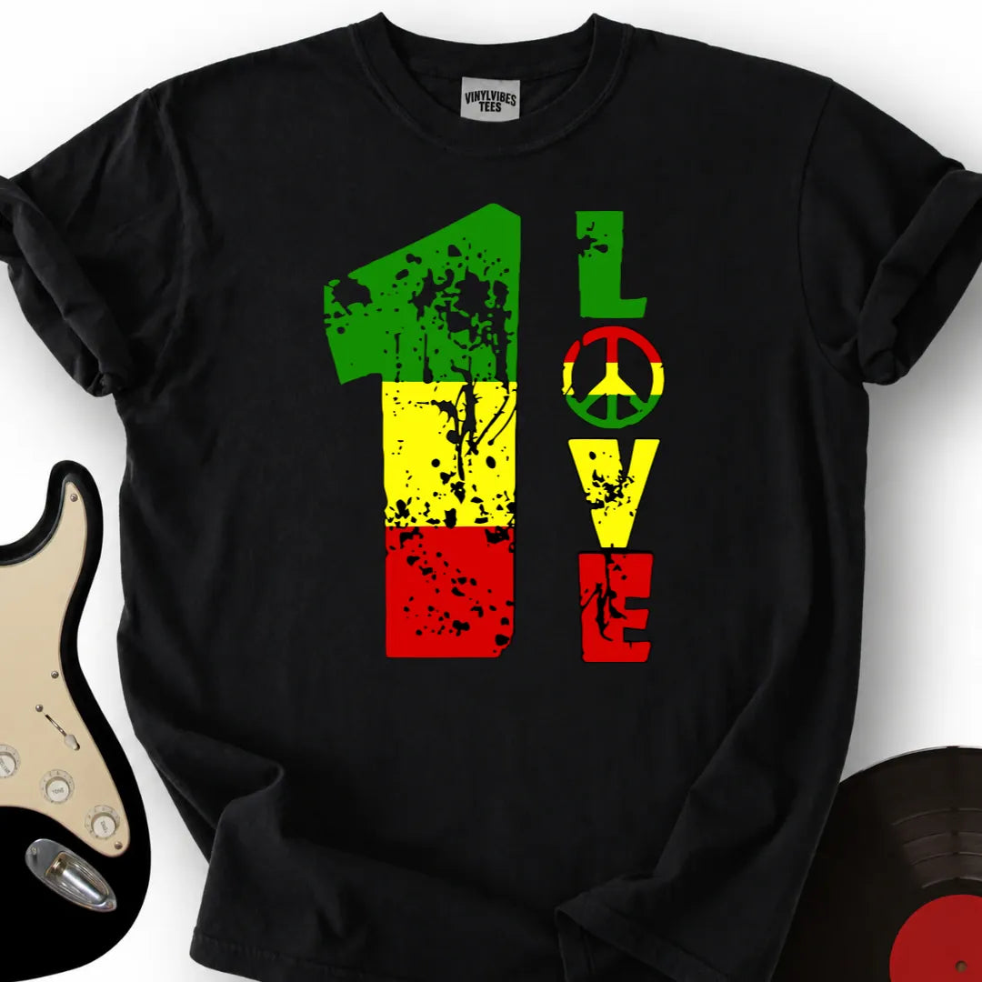 Printify T-Shirt Black / S One Love T-Shirt
