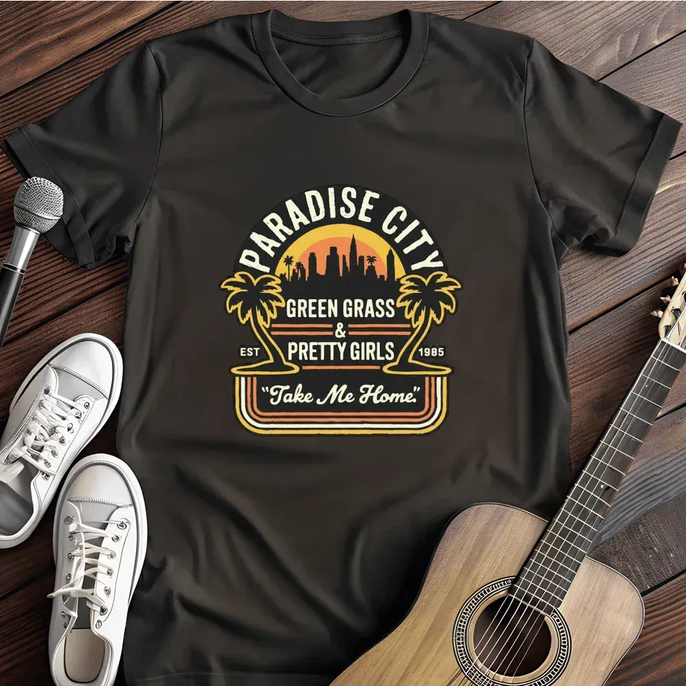 Printify T-Shirt Black / S Paradise City T Shirt T Shirt