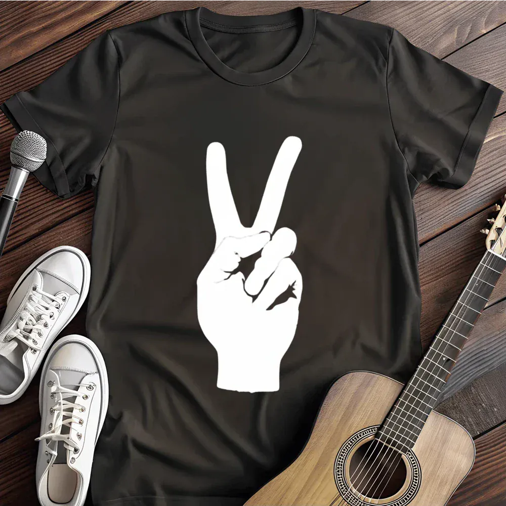 Printify T-Shirt Black / S Peace Hand Ii T Shirt