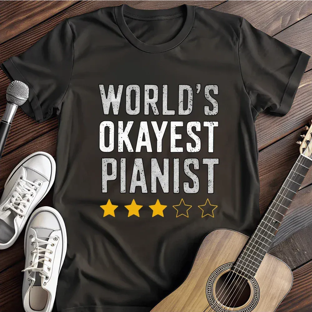 Printify T-Shirt Black / S Pianist T Shirt