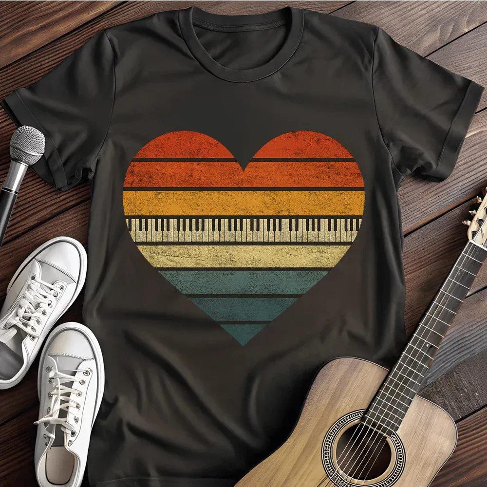 Printify T-Shirt Black / S Pianist T Shirt