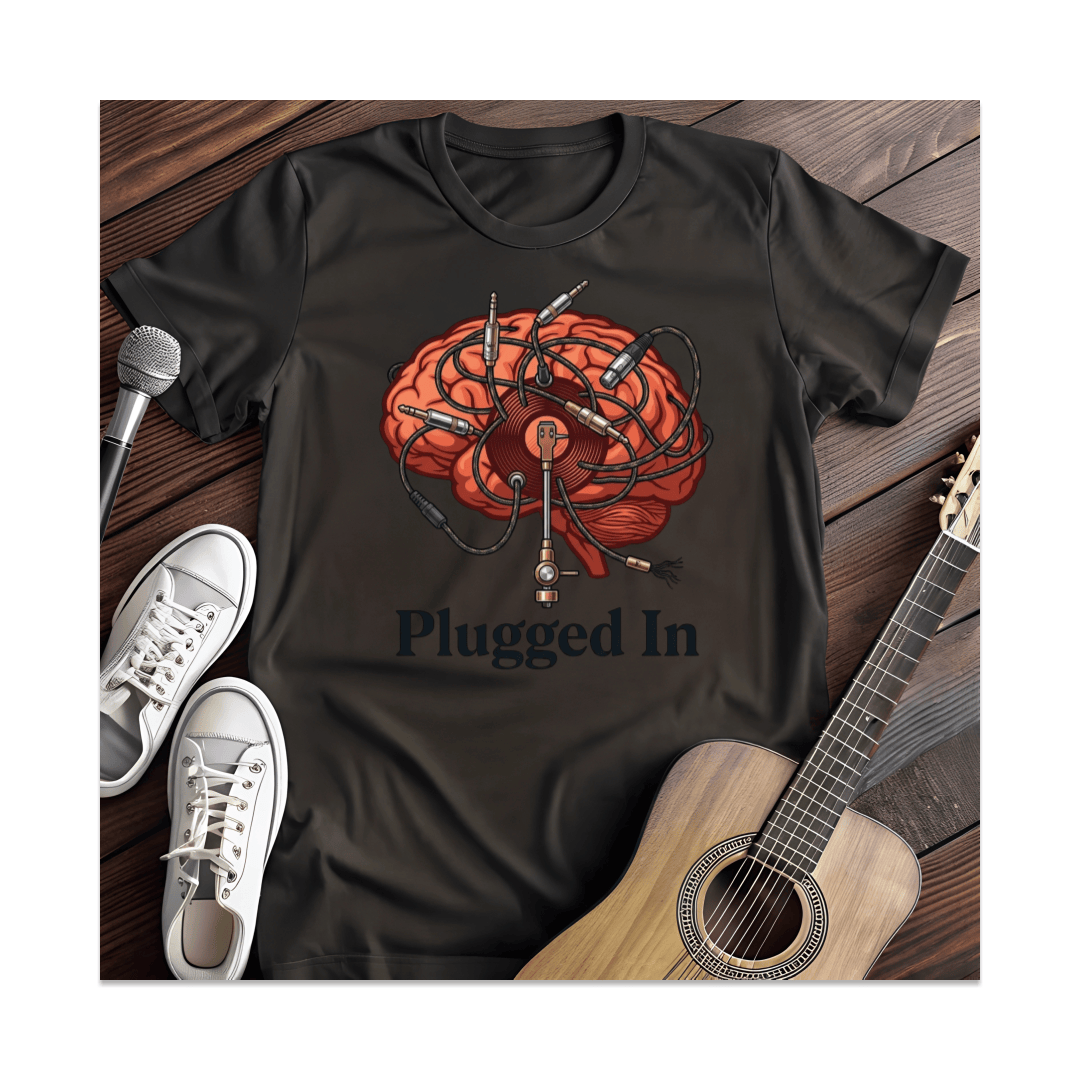 Printify T-Shirt Black / S Plugged In T-Shirt