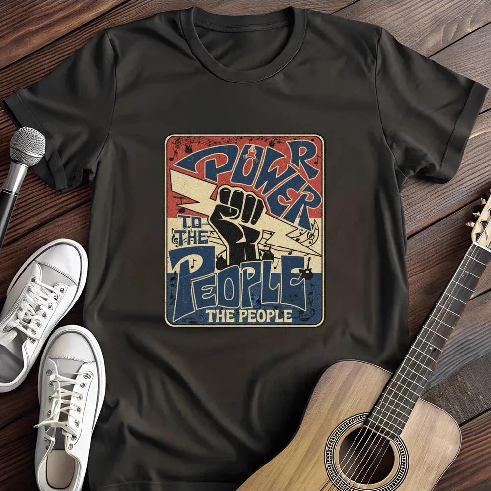 Printify T-Shirt Black / S Power To The People T Shirt