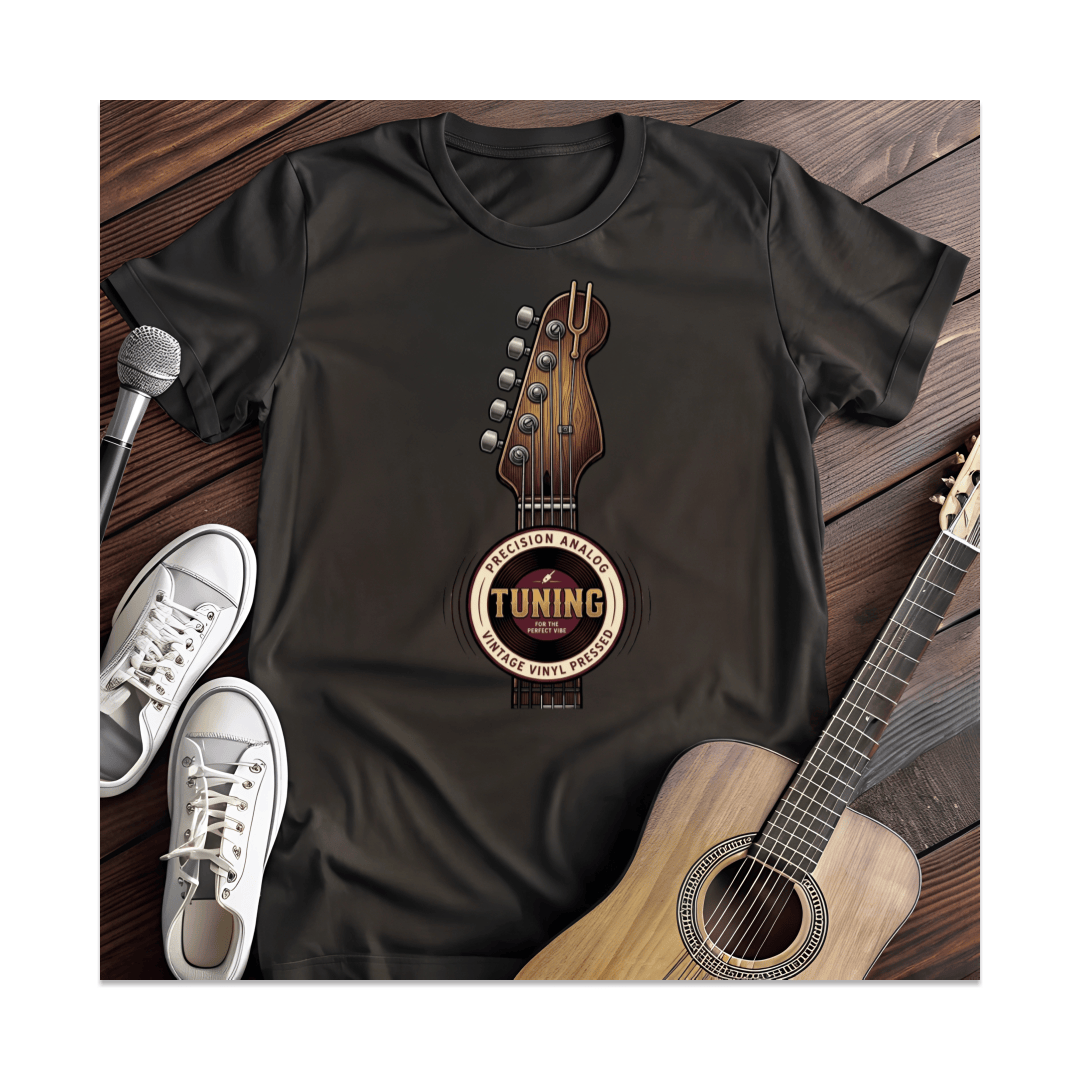 Printify T-Shirt Black / S Precision Analog Guitar Tuning T-Shirt