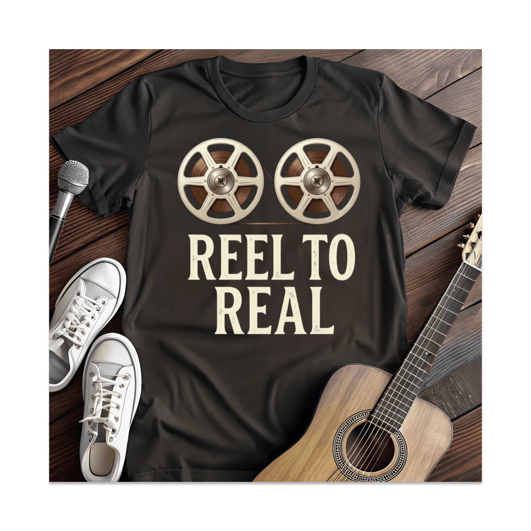 Printify T-Shirt Black / S Reel To Real T-Shrt