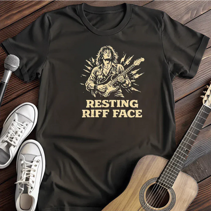 Printify T-Shirt Black / S Resting Riff Face T Shirt