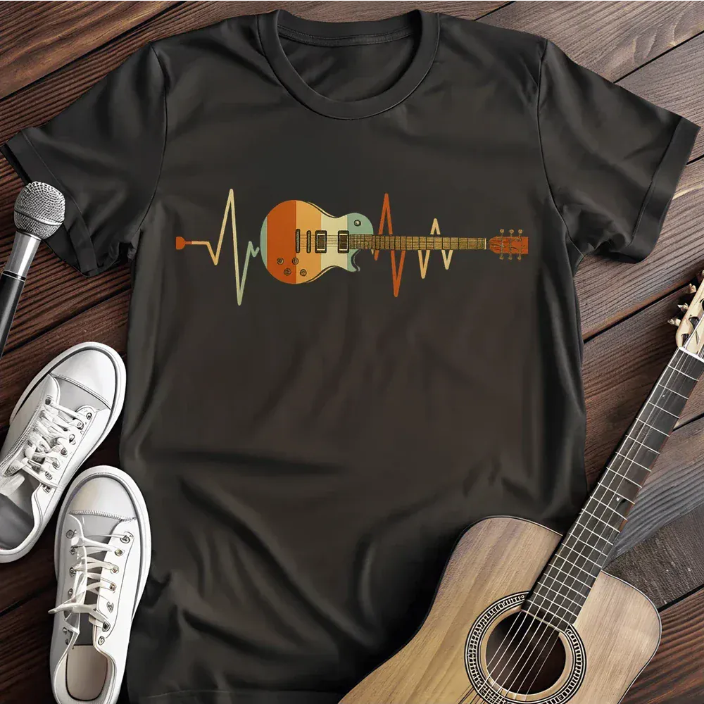 Printify T-Shirt Black / S Retro Guitar T Shirt