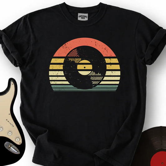 Printify T-Shirt Black / S Retro Sunset T-Shirt