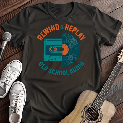 Printify T-Shirt Black / S Rewind T Shirt