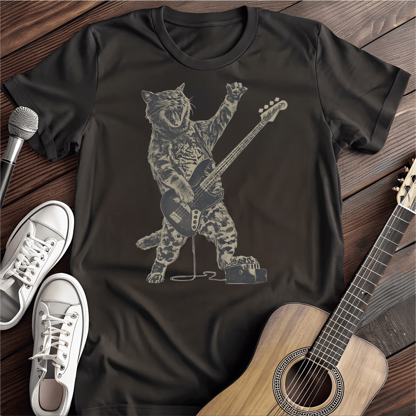 ⭐️⭐️⭐️⭐️⭐️ T-Shirt Black / S Rocking Cat T-Shirt