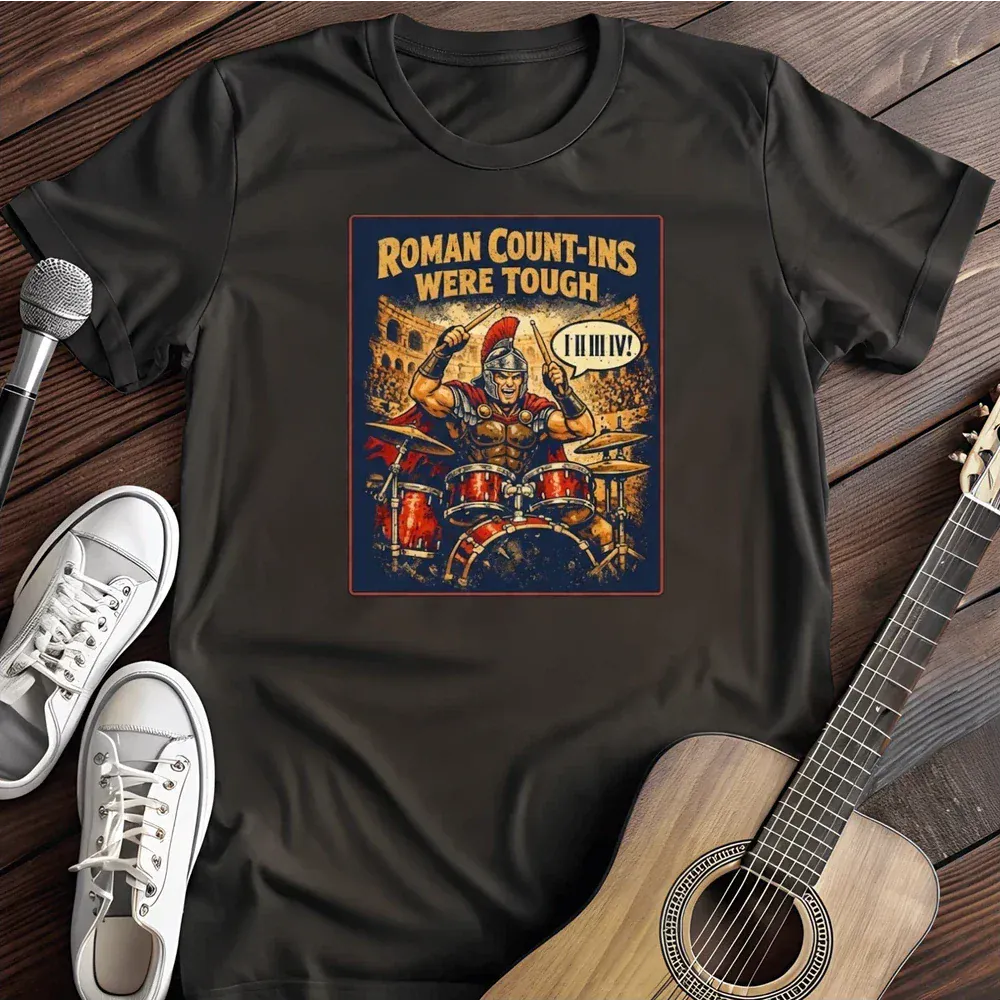 Printify T-Shirt Black / S Roman Count Ins Were Tough T Shirt