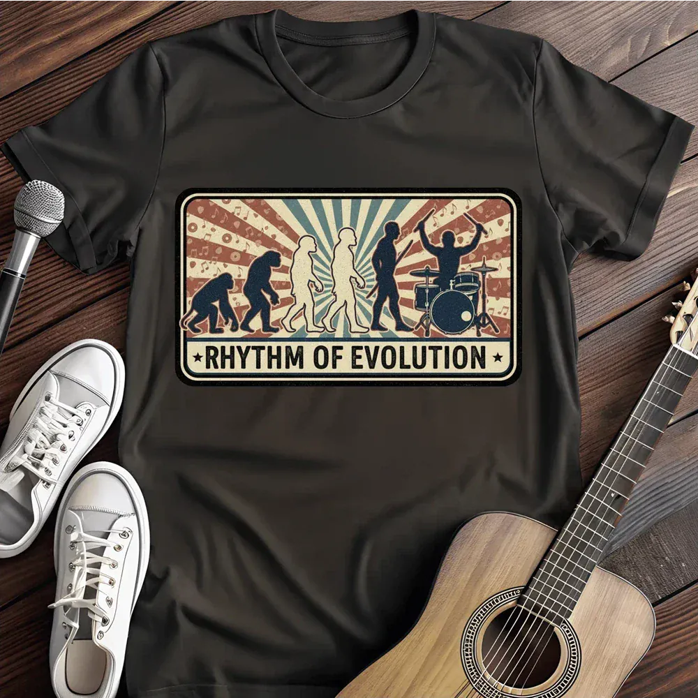 Printify T-Shirt Black / S Rythm Of Evolution T Shirt