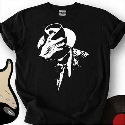 Printify T-Shirt Black / S Shadowed Fedora Premium T-Shirt
