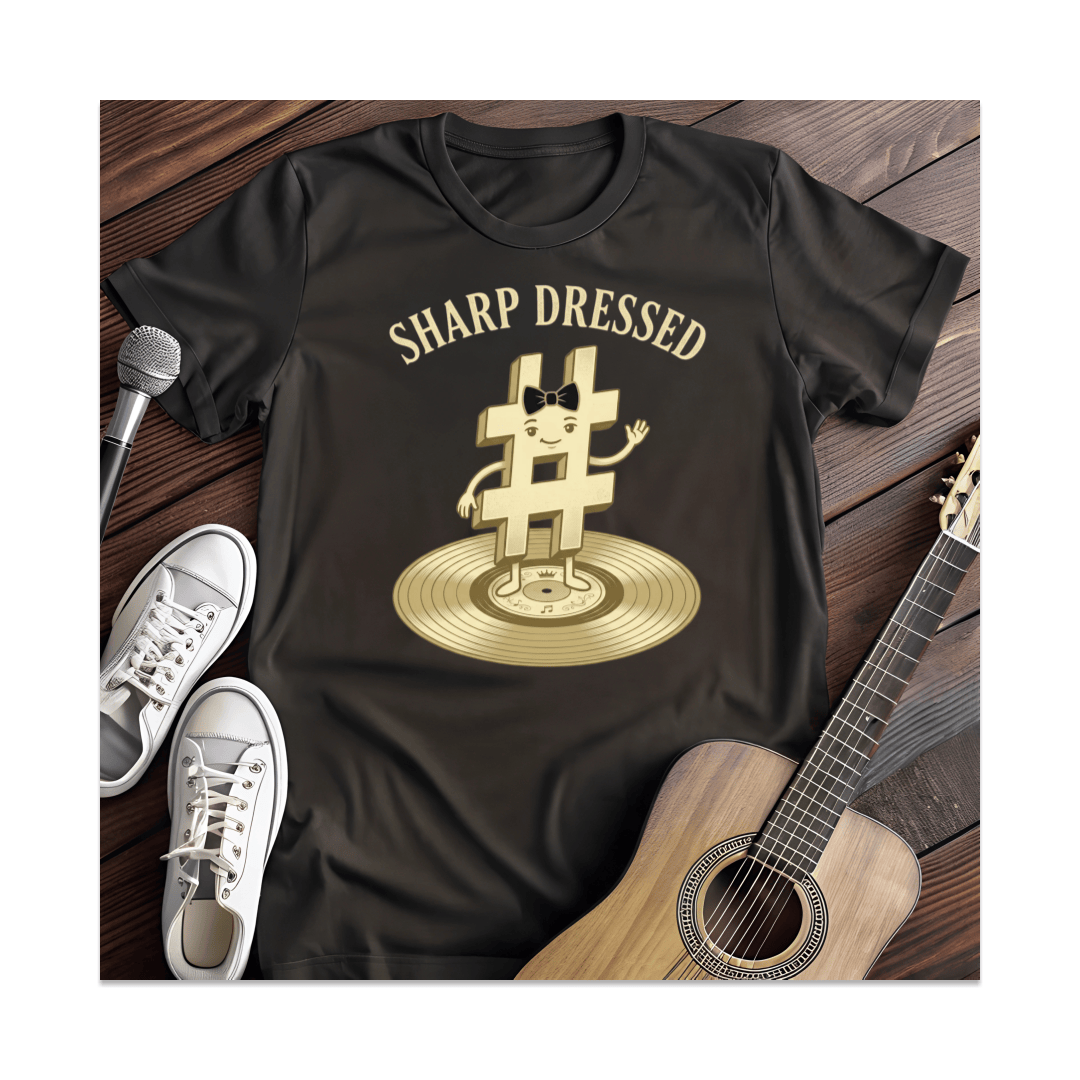 Printify T-Shirt Black / S Sharp Dressed Musical T-Shirt