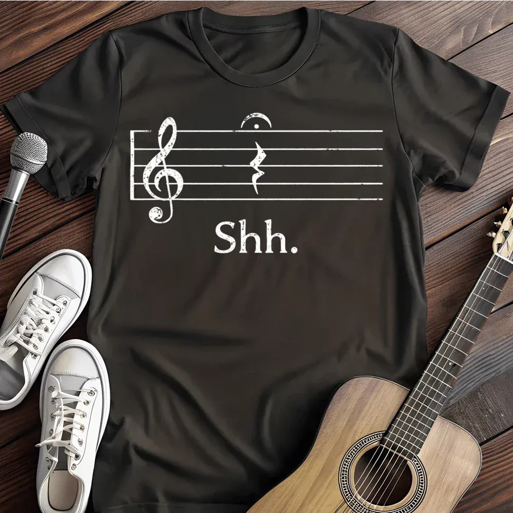 Printify T-Shirt Black / S Shh T Shirt