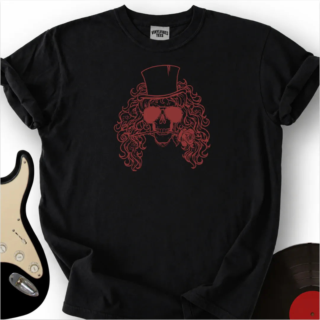 Printify T-Shirt Black / S Skull Rose Premium T-Shirt