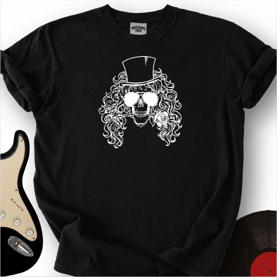 Printify T-Shirt Black / S Skull Rose Premium T-Shirt