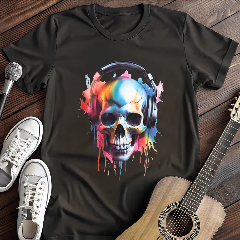 Printify T-Shirt Black / S Skull Shock T Shirt