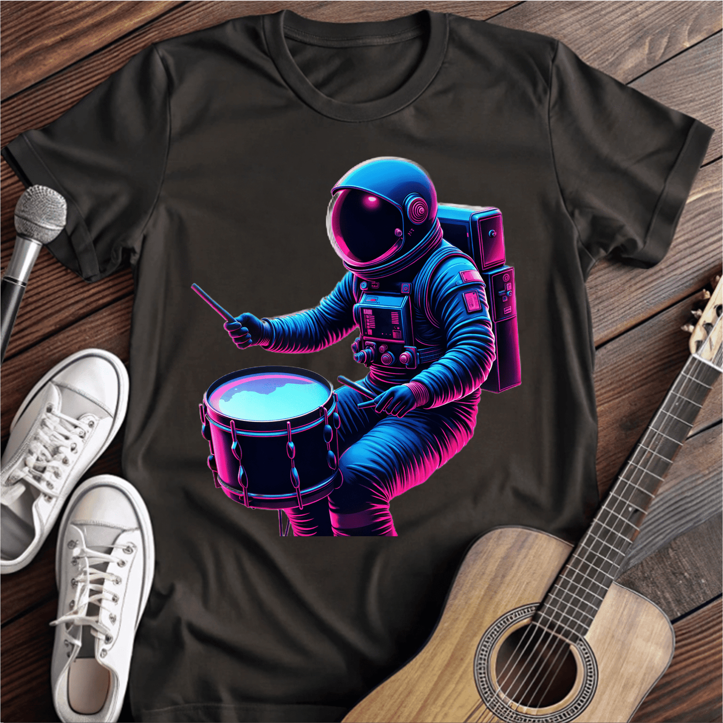 Printify T-Shirt Black / S Solar Drummer Tee