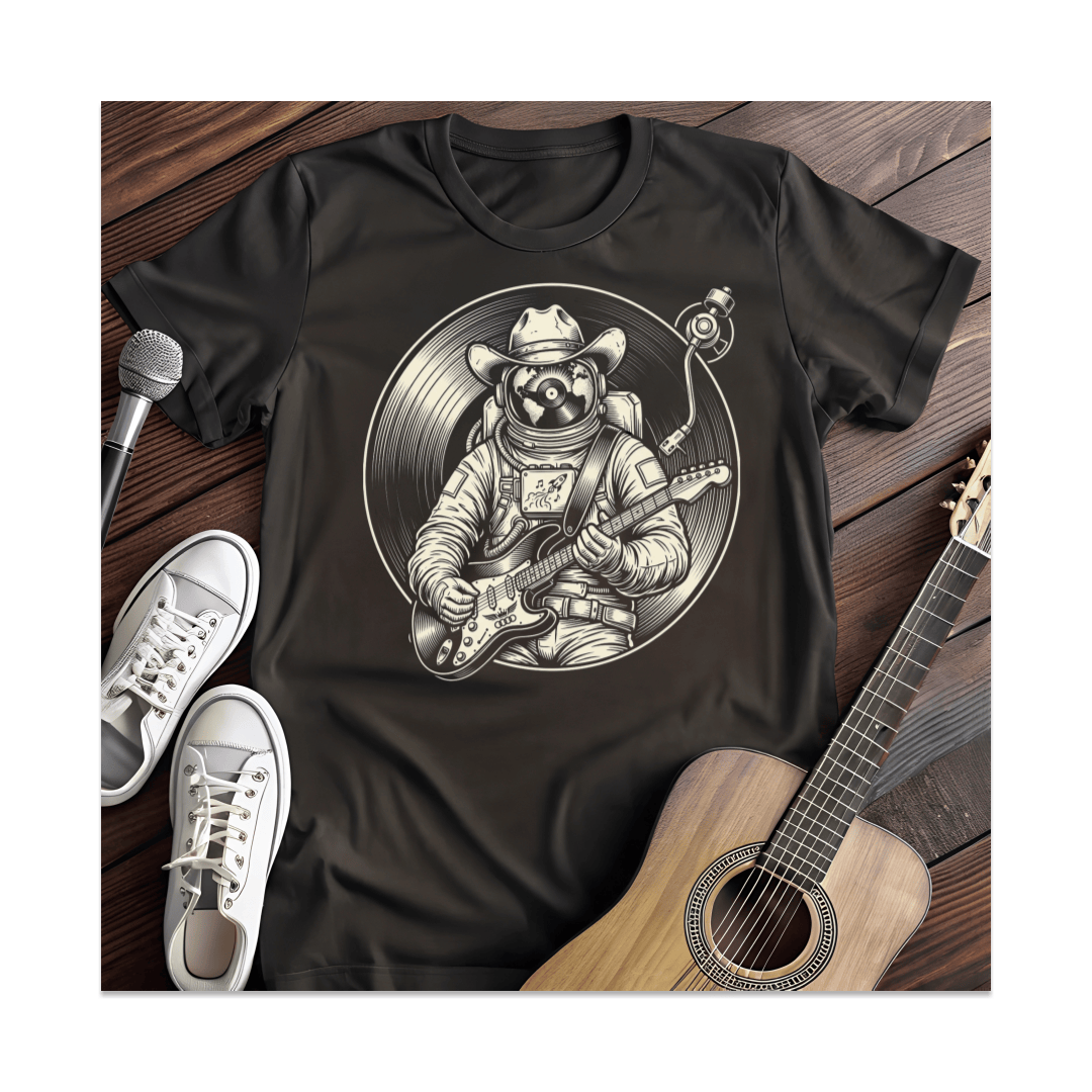 Printify T-Shirt Black / S Space Cowboy Astronaut Guitarist T-Shirt