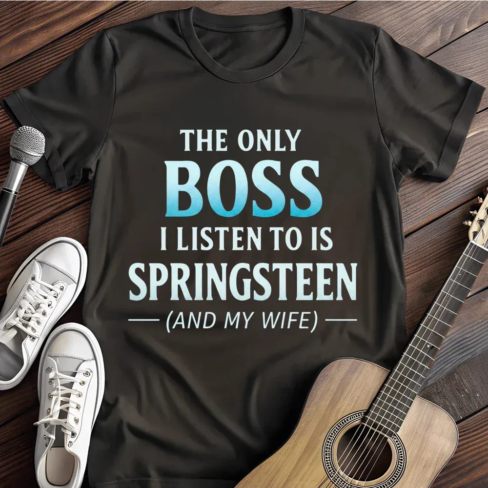 Printify T-Shirt Black / S Springsteen And My Wife T Shirt