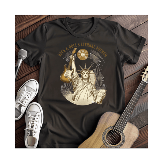 Printify T-Shirt Black / S Statue of Liberty Guitar T-Shirt