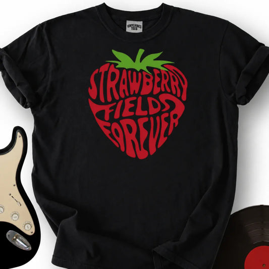 Printify T-Shirt Black / S Strawberry Fields Premium T-Shirt