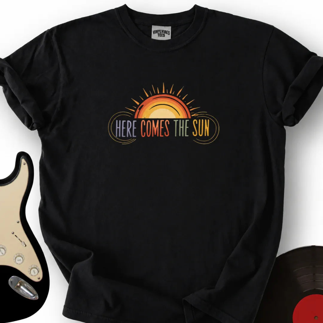 Printify T-Shirt Black / S Sun T-Shirt