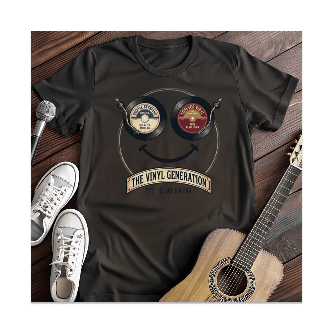 Printify T-Shirt Black / S The Vinyl Generation T-Shirt