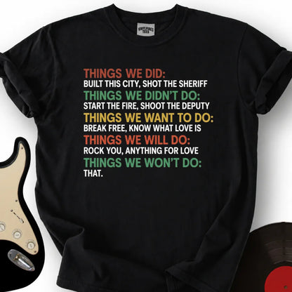 Printify T-Shirt Black / S Things T-Shirt