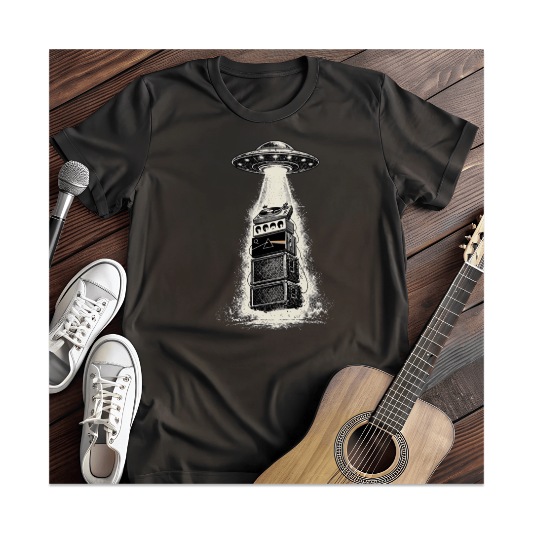Printify T-Shirt Black / S UFO Music Abduction T-Shirt