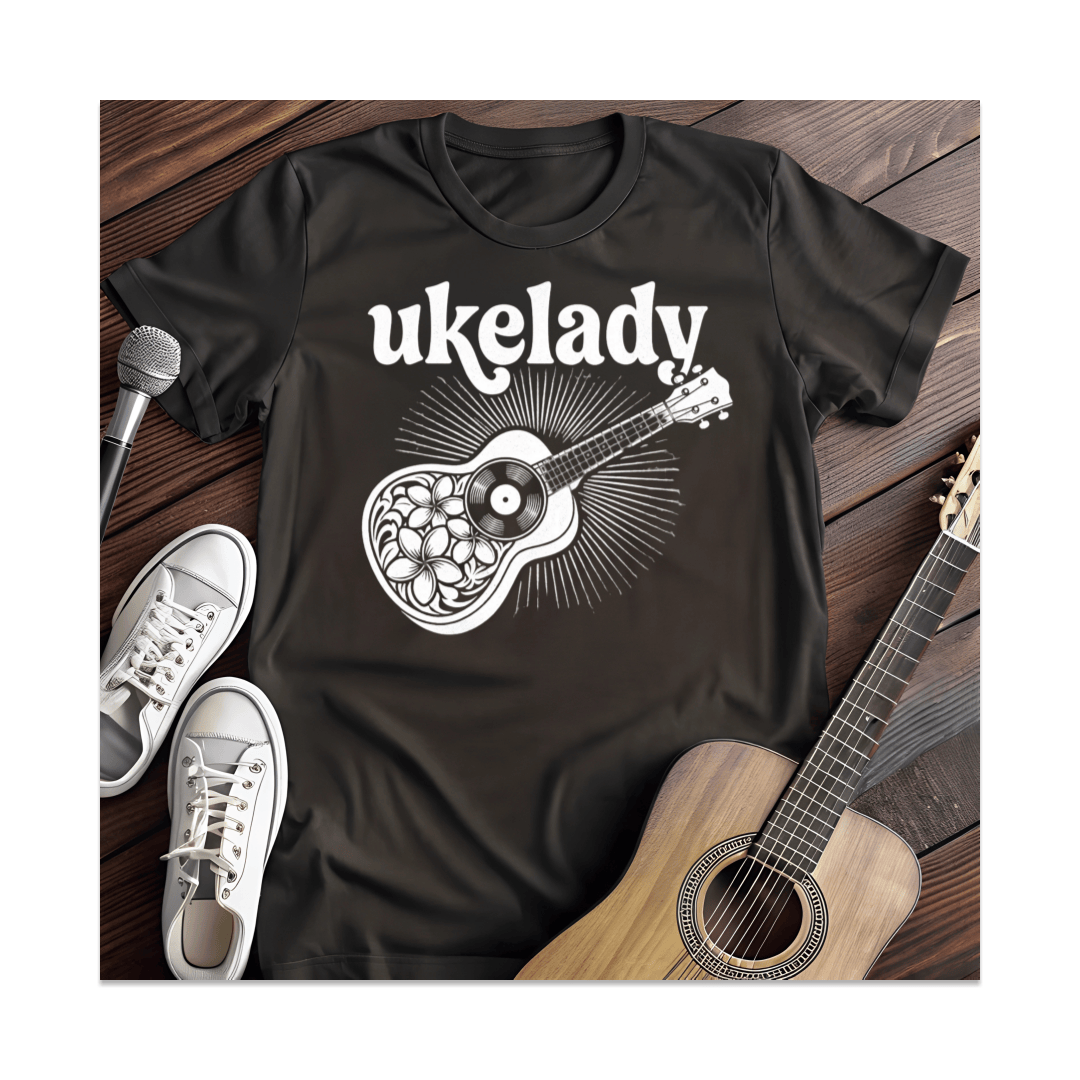 Printify T-Shirt Black / S Uke Lady T-Shirt