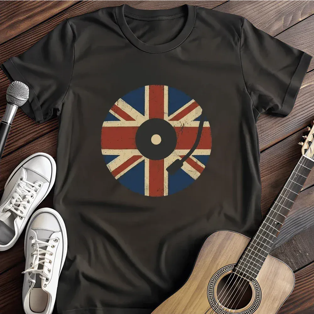 Printify T-Shirt Black / S Union Jack Spinner T Shirt