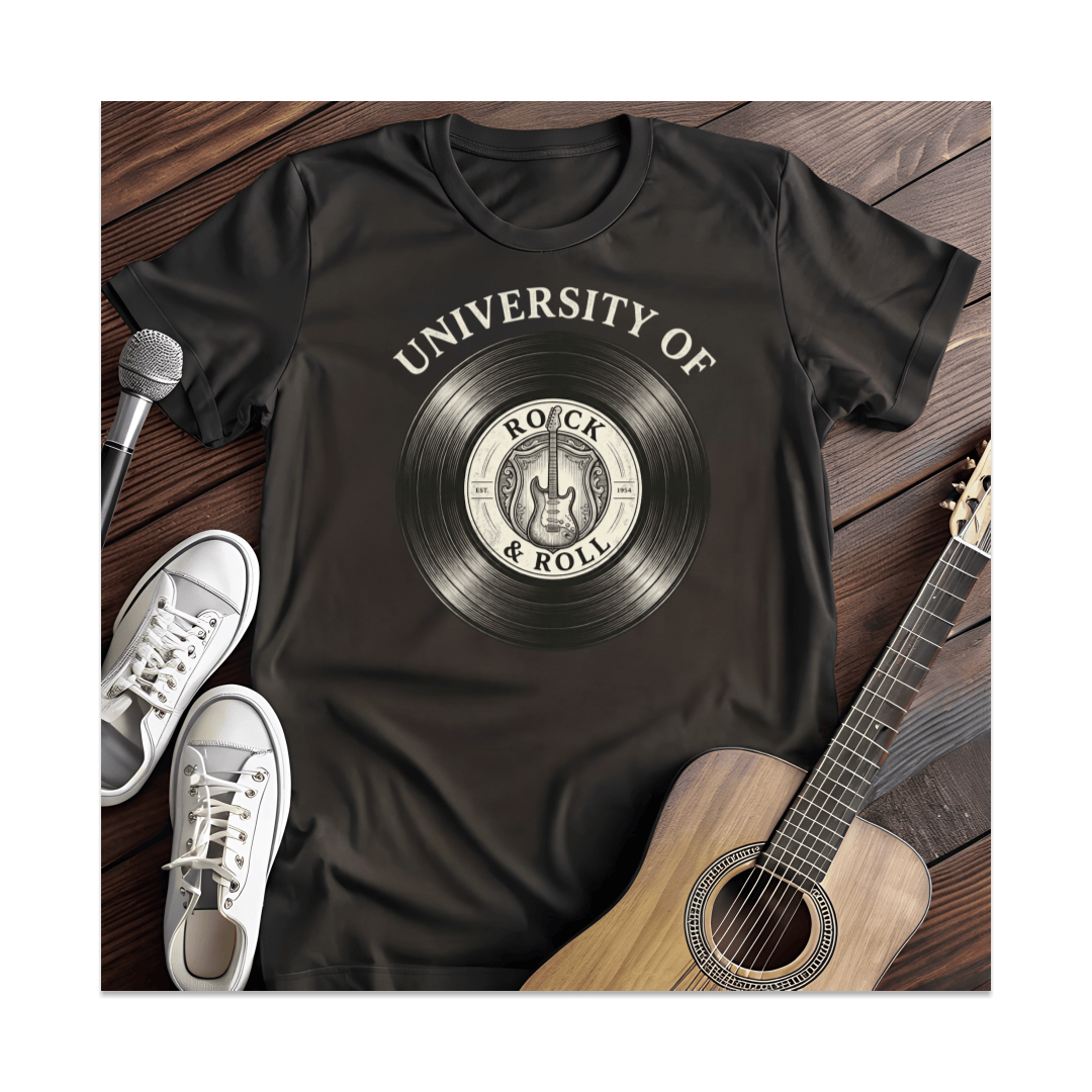 Printify T-Shirt Black / S University Of Rock & Roll T-Shirt