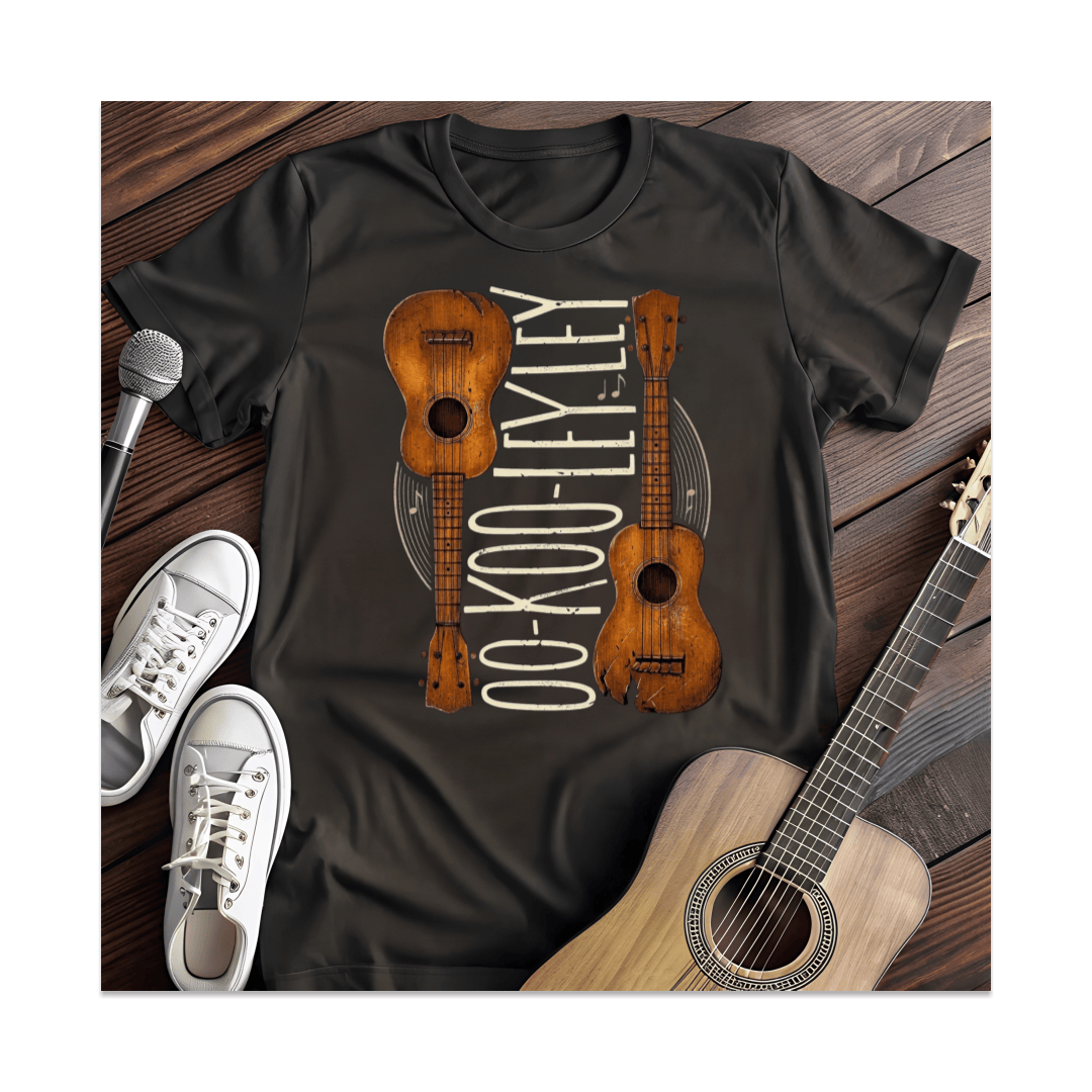 Printify T-Shirt Black / S Vertical Ukulele Duo T-Shirt