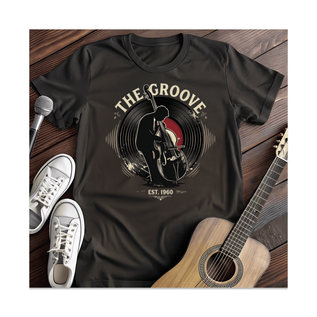 Printify T-Shirt Black / S Vintage Groove Bassist T-Shirt