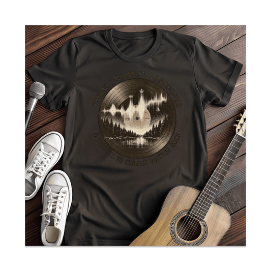 Printify T-Shirt Black / S Vintage Rock Landscape T-Shirt