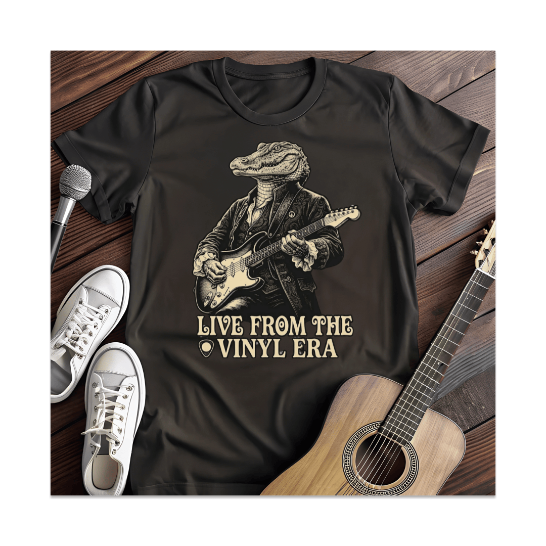 Printify T-Shirt Black / S Vinyl Era T-Shirt