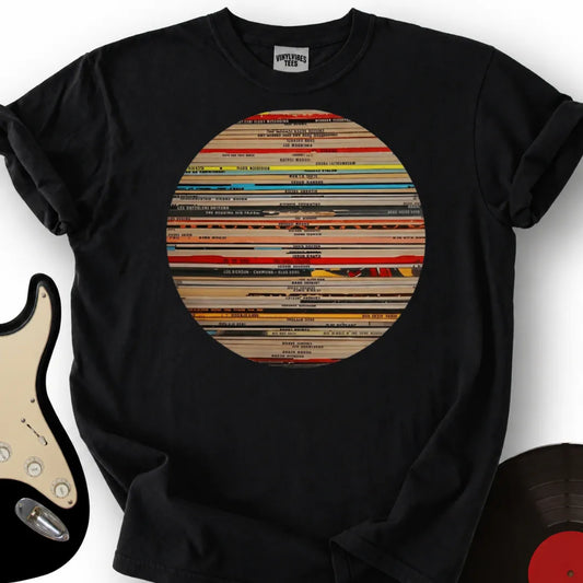 Printify T-Shirt Black / S Vinyl Globe T-Shirt