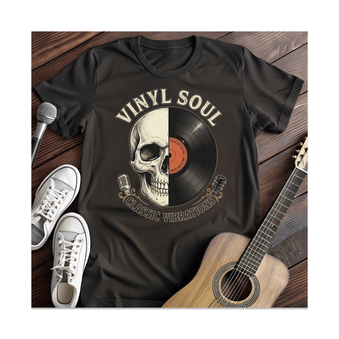 Printify T-Shirt Black / S Vinyl Soul Classic Vibrations T-Shirt