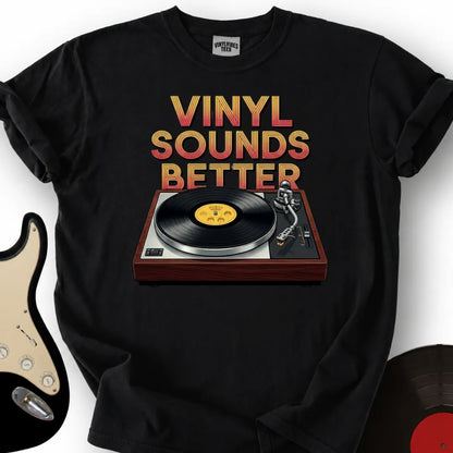 Printify T-Shirt Black / S Vinyl Sounds Better T-Shirt
