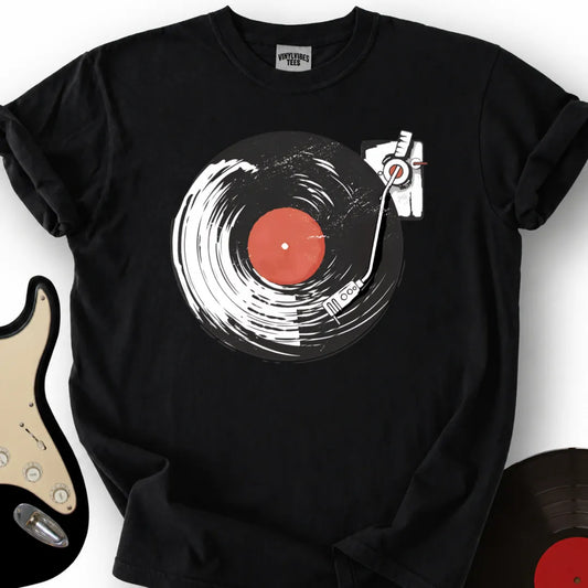 Printify T-Shirt Black / S Vinyl Wave Premium T-Shirt