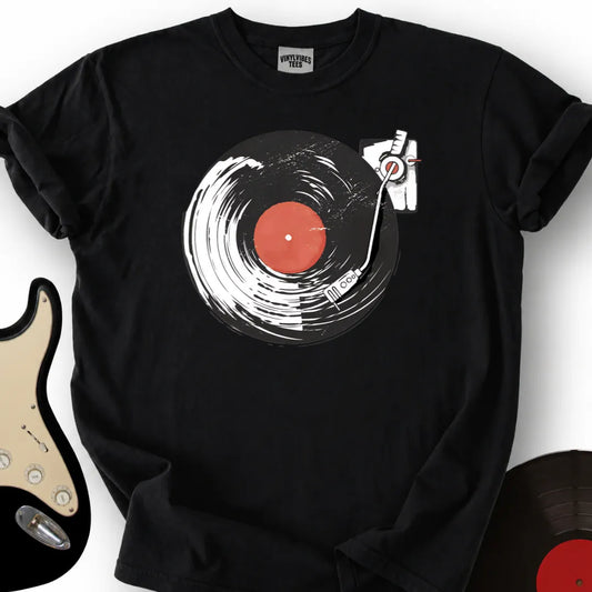 Printify T-Shirt Black / S Vinyl Wave T-Shirt