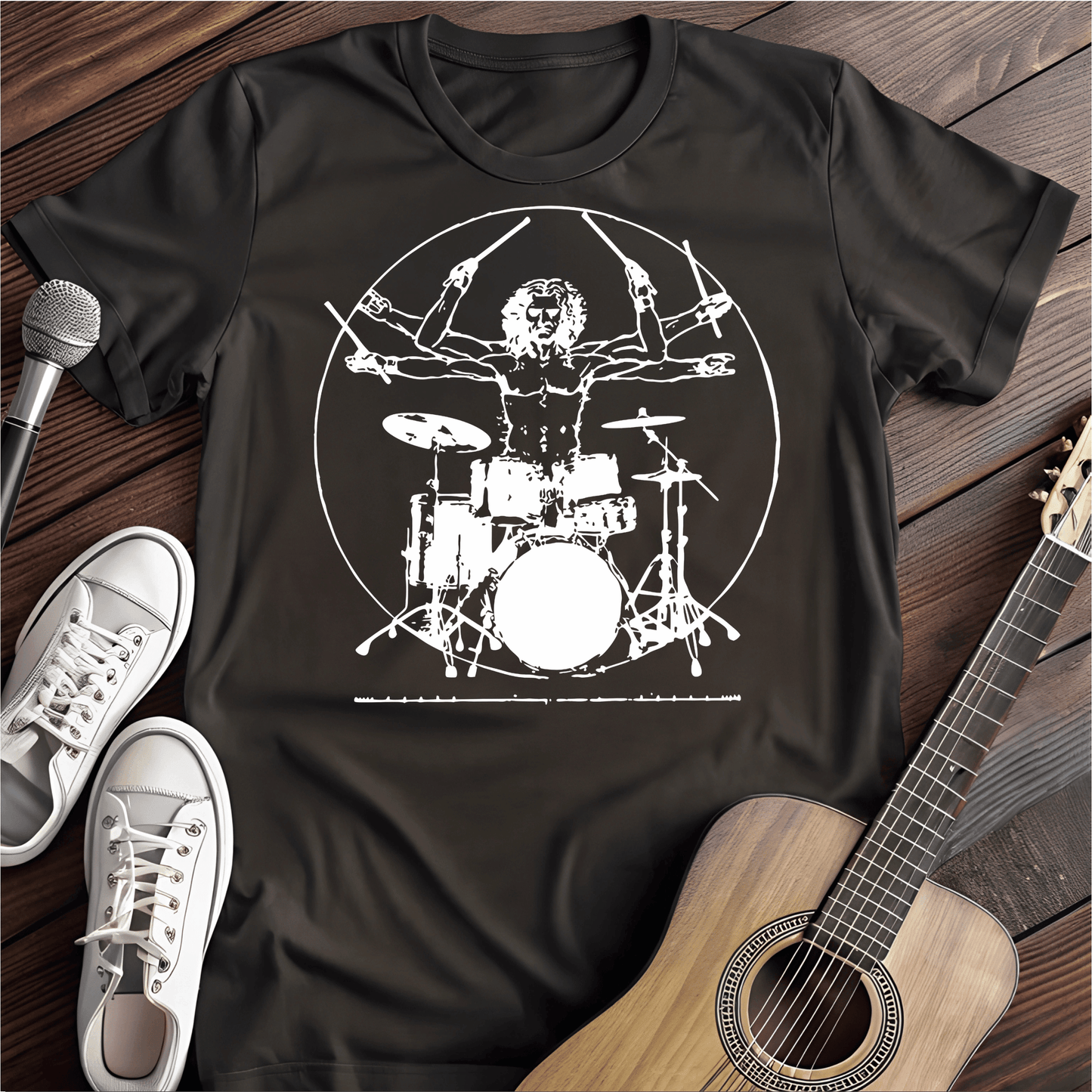 ⭐️⭐️⭐️⭐️⭐️ T-Shirt Black / S Vitruvian Drummer T-Shirt