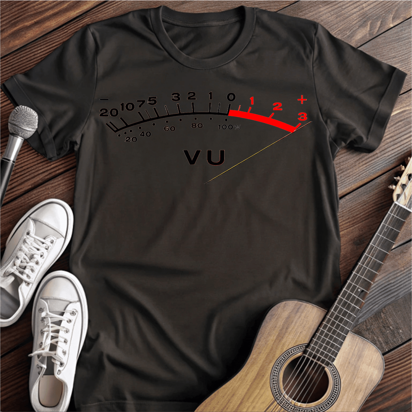 Printify T-Shirt Black / S VU Meter Tee