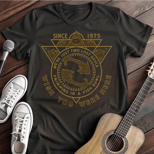 Printify T-Shirt Black / S Wish You Where Here T Shirt