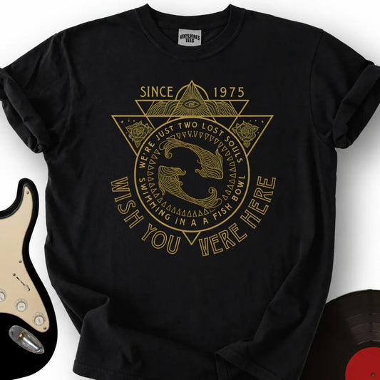 Printify T-Shirt Black / S Wish You Where Here T-Shirt