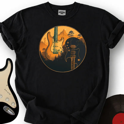 Printify T-Shirt Black / S Yin Yang Guitars T-Shirt