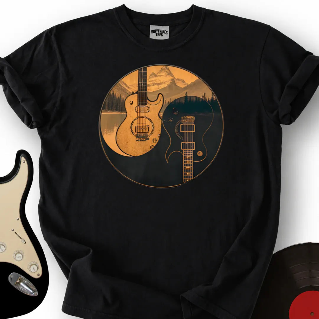 Printify T-Shirt Black / S YinYang Guitars T-Shirt