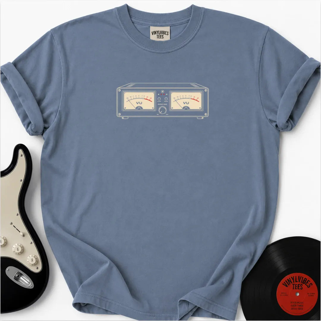 Printify T-Shirt Blue Jean / S Analog Vu Meter Premium T-Shirt